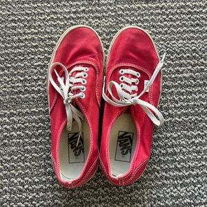 Red tie on Vans